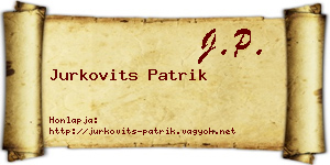 Jurkovits Patrik névjegykártya